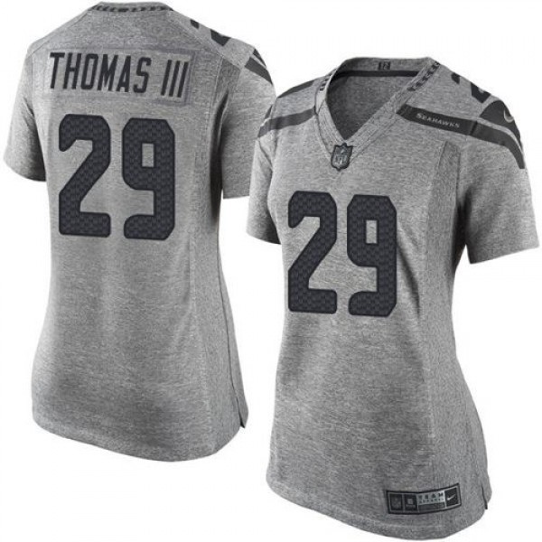 Women's Seahawks #29 Earl Thomas III Gray Stitched NFL Limited Gridiron Gray Jersey