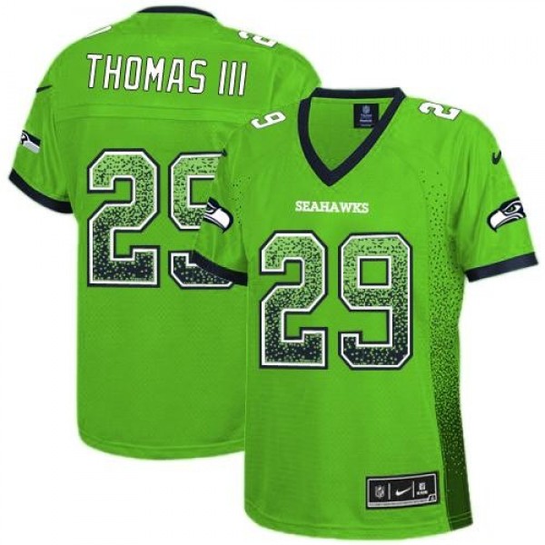 Women's Seahawks #29 Earl Thomas III Green Stitched NFL Elite Drift Jersey