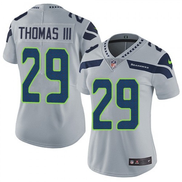 Women's Seahawks #29 Earl Thomas III Grey Alternate Stitched NFL Vapor Untouchable Limited Jersey