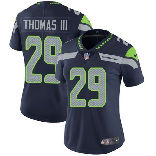 Women's Seahawks #29 Earl Thomas III Steel Blue Team Color Stitched NFL Vapor Untouchable Limited Jersey
