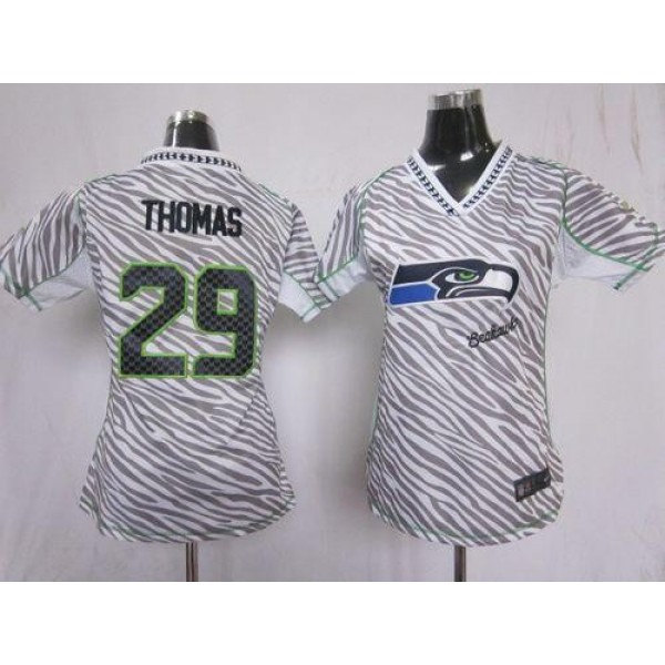 Women's Seahawks #29 Earl Thomas III Zebra Stitched NFL Elite Jersey