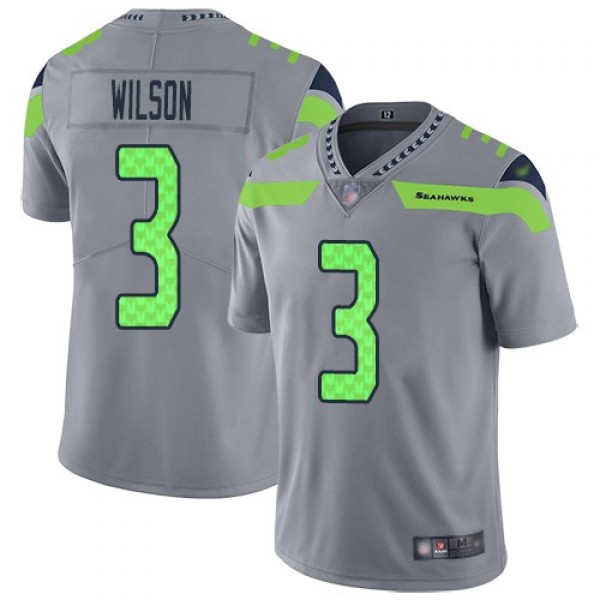 Nike Seahawks #3 Russell Wilson Gray Men's Stitched NFL Limited Inverted Legend Jersey
