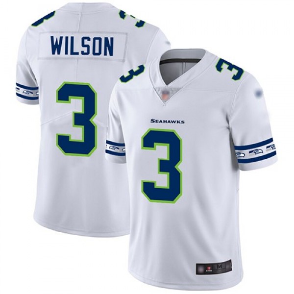 Nike Seahawks #3 Russell Wilson White Men's Stitched NFL Limited Team Logo Fashion Jersey