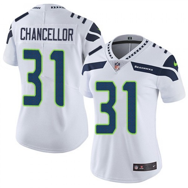 Women's Seahawks #31 Kam Chancellor White Stitched NFL Vapor Untouchable Limited Jersey
