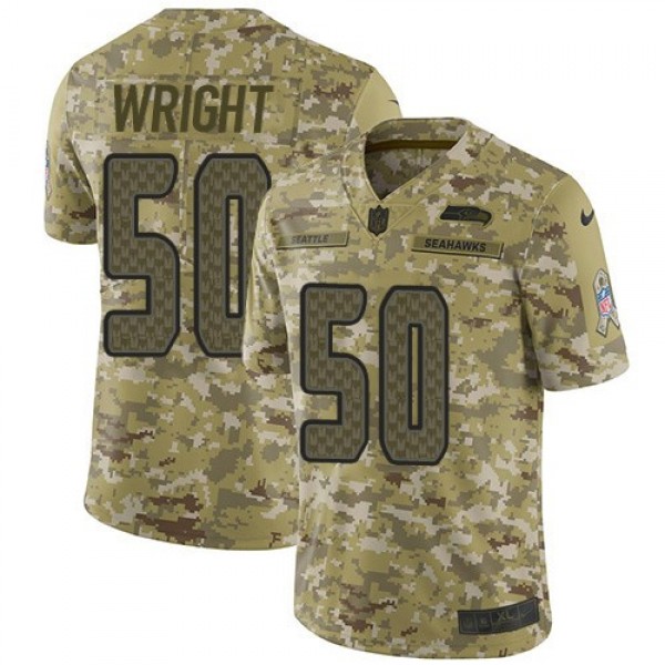 Nike Seahawks #50 K.J. Wright Camo Men's Stitched NFL Limited 2018 Salute To Service Jersey