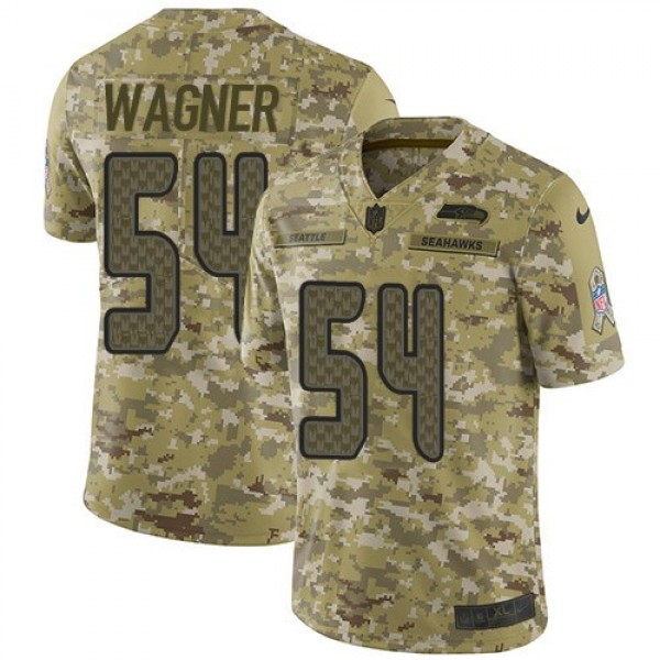 Nike Seahawks #54 Bobby Wagner Camo Men's Stitched NFL Limited 2018 Salute To Service Jersey