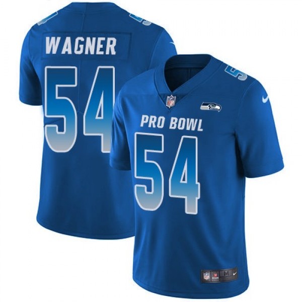 Nike Seahawks #54 Bobby Wagner Royal Men's Stitched NFL Limited NFC 2018 Pro Bowl Jersey