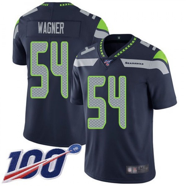 Nike Seahawks #54 Bobby Wagner Steel Blue Team Color Men's Stitched NFL 100th Season Vapor Limited Jersey