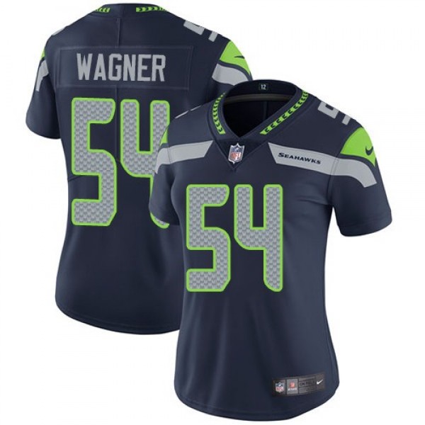 Women's Seahawks #54 Bobby Wagner Steel Blue Team Color Stitched NFL Vapor Untouchable Limited Jersey