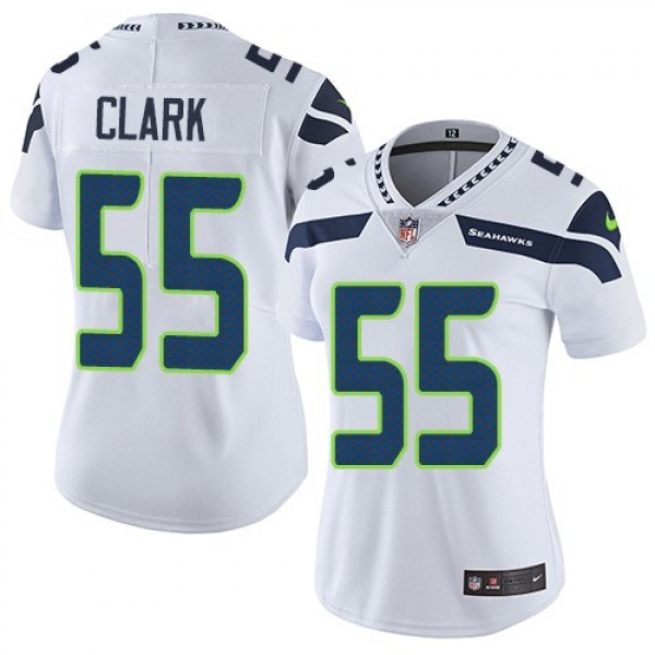 Women's Seahawks #55 Frank Clark White Stitched NFL Vapor Untouchable Limited Jersey