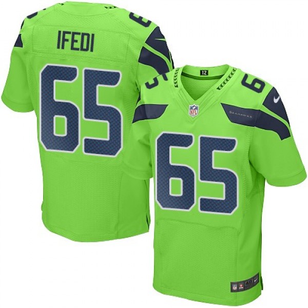 Nike Seahawks #65 Germain Ifedi Green Men's Stitched NFL Elite Rush Jersey