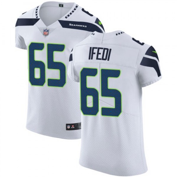 Nike Seahawks #65 Germain Ifedi White Men's Stitched NFL Vapor Untouchable Elite Jersey