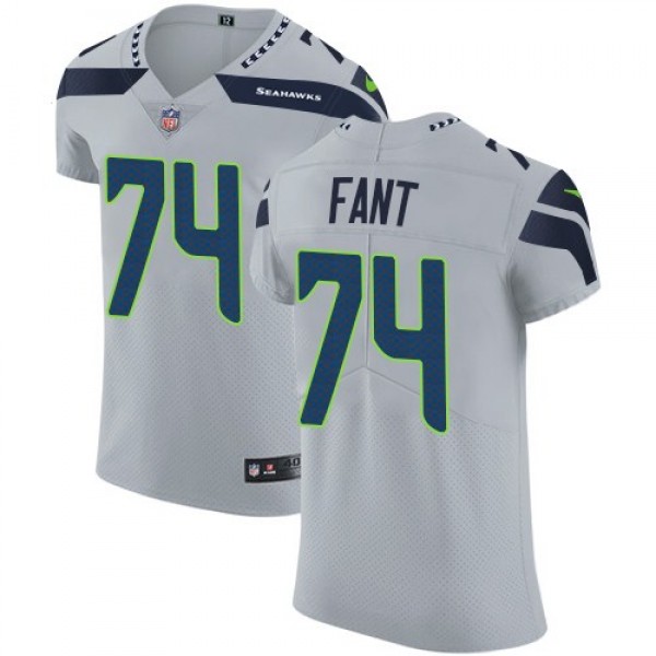 Nike Seahawks #74 George Fant Grey Alternate Men's Stitched NFL Vapor Untouchable Elite Jersey