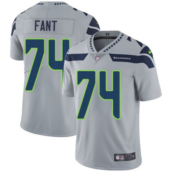 Nike Seahawks #74 George Fant Grey Alternate Men's Stitched NFL Vapor Untouchable Limited Jersey
