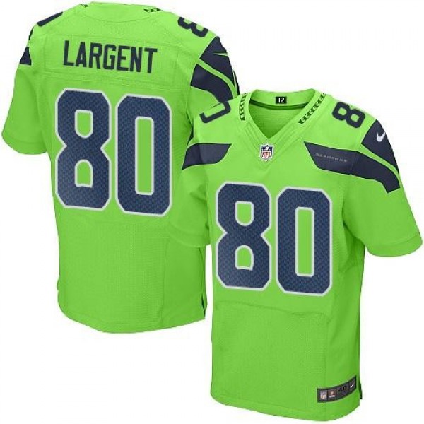 Nike Seahawks #80 Steve Largent Green Men's Stitched NFL Elite Rush Jersey