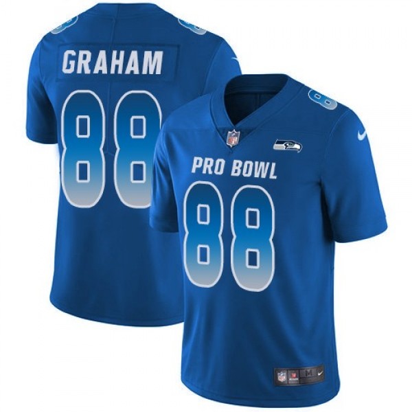 Women's Seahawks #88 Jimmy Graham Royal Stitched NFL Limited NFC 2018 Pro Bowl Jersey