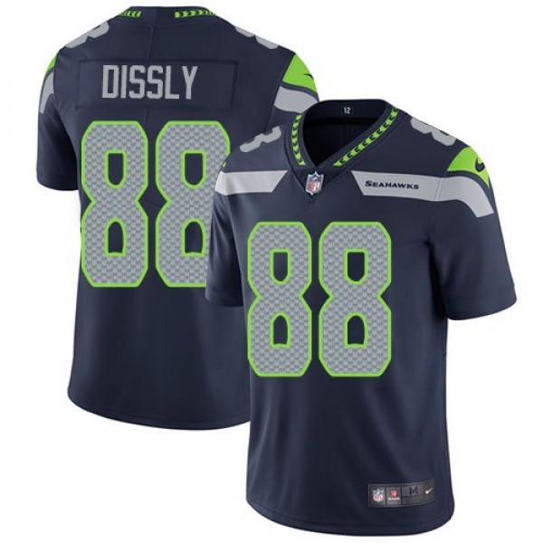 Nike Seahawks #88 Will Dissly Steel Blue Team Color Men's Stitched NFL Vapor Untouchable Limited Jersey