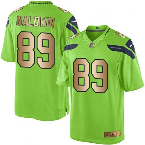 Nike Seahawks #89 Doug Baldwin Green Men's Stitched NFL Limited Gold Rush Jersey