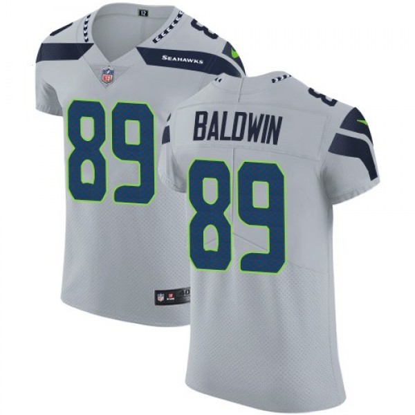 Nike Seahawks #89 Doug Baldwin Grey Alternate Men's Stitched NFL Vapor Untouchable Elite Jersey