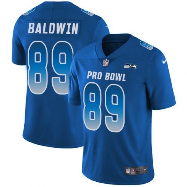 Women's Seahawks #89 Doug Baldwin Royal Stitched NFL Limited NFC 2018 Pro Bowl Jersey