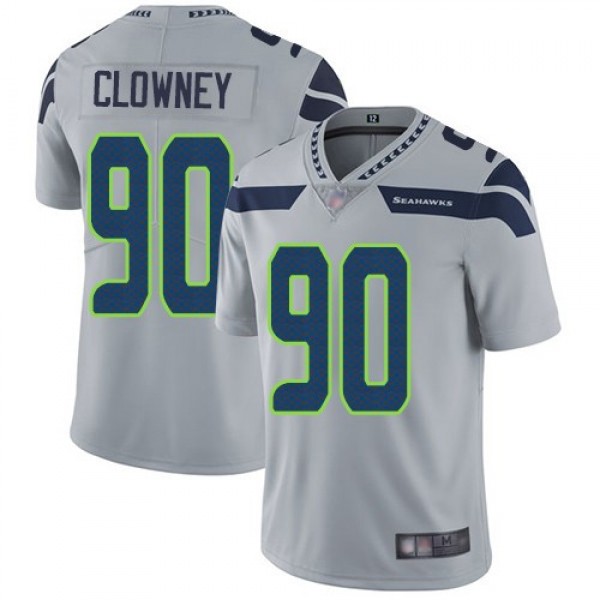Nike Seahawks #90 Jadeveon Clowney Grey Alternate Men's Stitched NFL Vapor Untouchable Limited Jersey