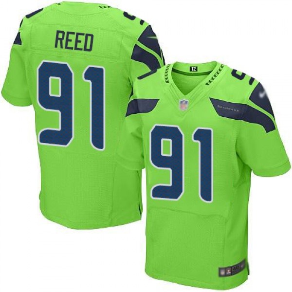 Nike Seahawks #91 Jarran Reed Green Men's Stitched NFL Elite Rush Jersey