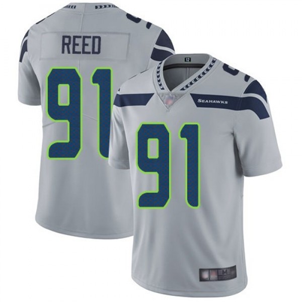 Nike Seahawks #91 Jarran Reed Grey Alternate Men's Stitched NFL Vapor Untouchable Limited Jersey