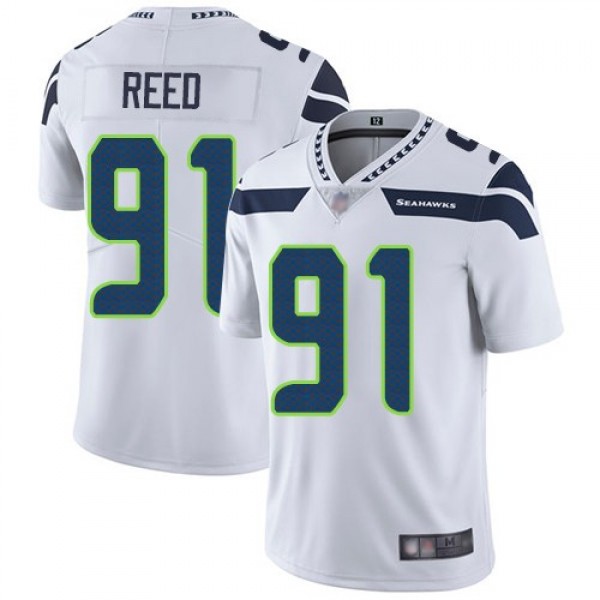 Nike Seahawks #91 Jarran Reed White Men's Stitched NFL Vapor Untouchable Limited Jersey