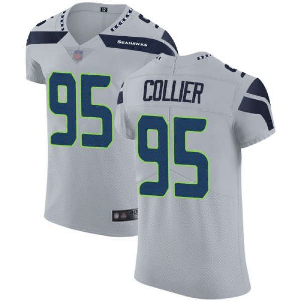 Nike Seahawks #95 L.J. Collier Grey Alternate Men's Stitched NFL Vapor Untouchable Elite Jersey