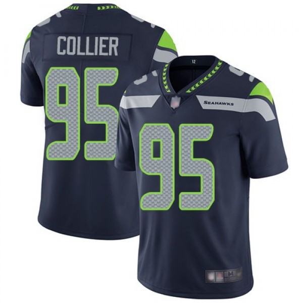 Nike Seahawks #95 L.J. Collier Steel Blue Team Color Men's Stitched NFL Vapor Untouchable Limited Jersey