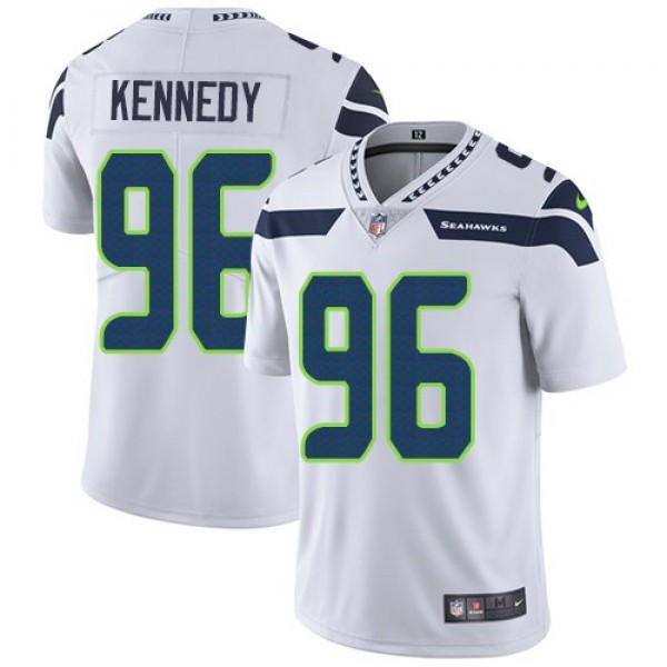 Nike Seahawks #96 Cortez Kennedy White Men's Stitched NFL Vapor Untouchable Limited Jersey