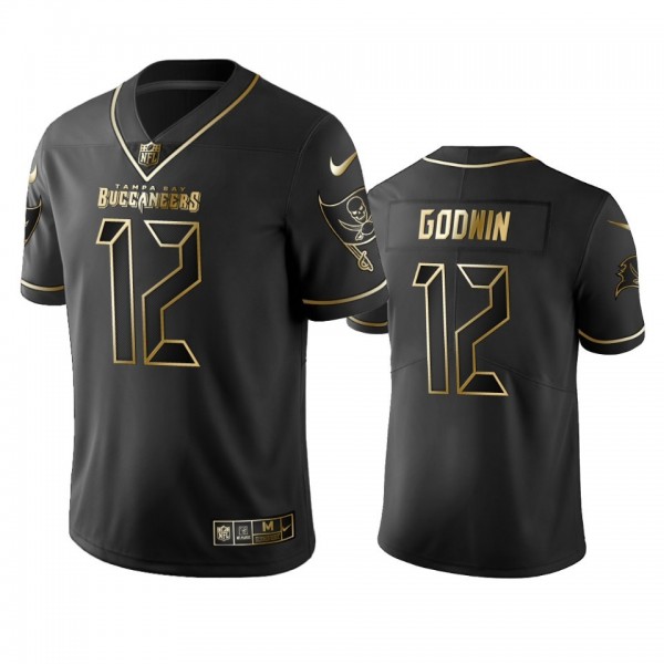 Buccaneers #12 Chris Godwin Men's Stitched NFL Vapor Untouchable Limited Black Golden Jersey