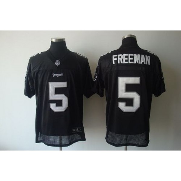 Buccaneers #5 Josh Freeman Black Shadow Stitched NFL Jersey