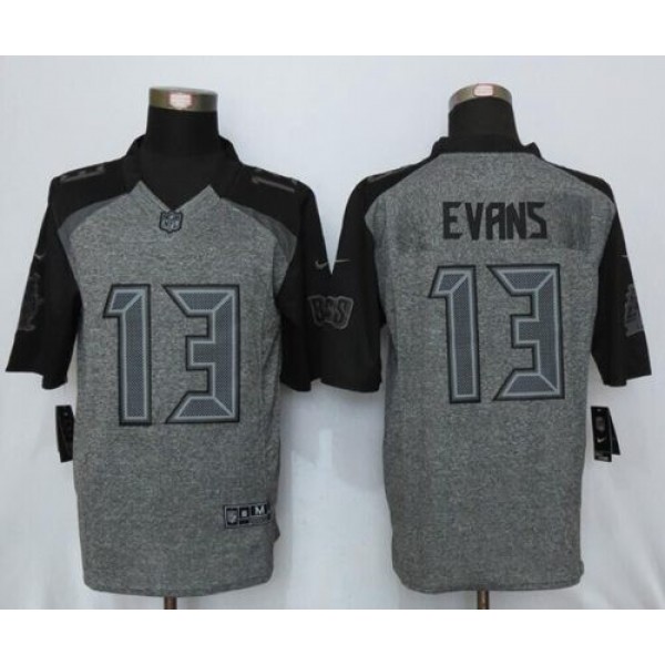 Nike Buccaneers #13 Mike Evans Gray Men's Stitched NFL Limited Gridiron Gray Jersey