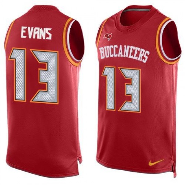 Nike Buccaneers #13 Mike Evans Red Team Color Men's Stitched NFL Limited Tank Top Jersey