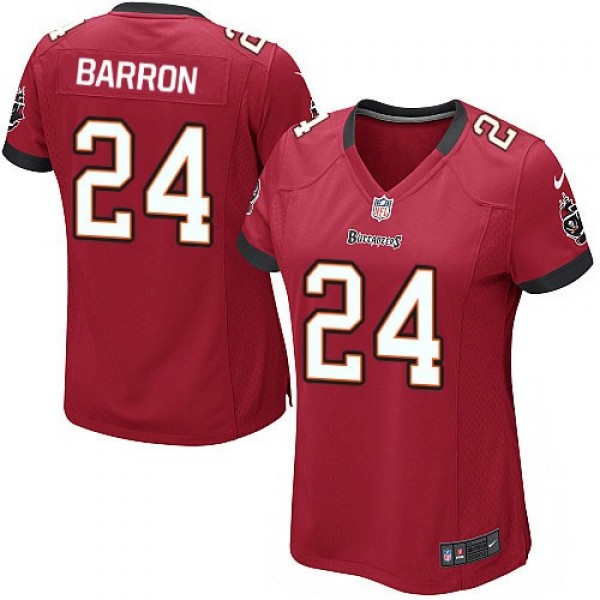 Women's Buccaneers #24 Mark Barron Red Team Color Stitched NFL Elite Jersey