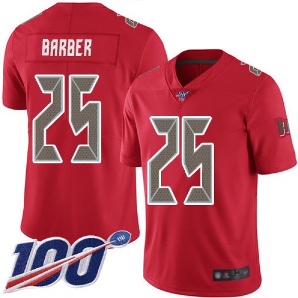 Nike Buccaneers #25 Peyton Barber Red Men's Stitched NFL Limited Rush 100th Season Jersey
