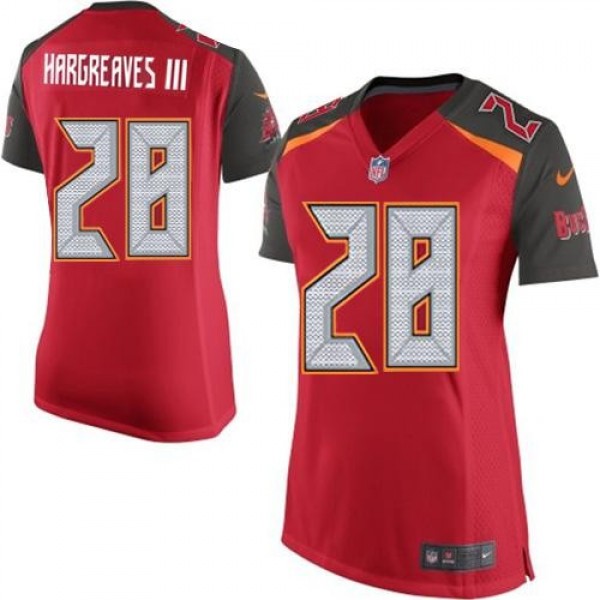 Women's Buccaneers #28 Vernon Hargreaves III Red Team Color Stitched NFL New Elite Jersey