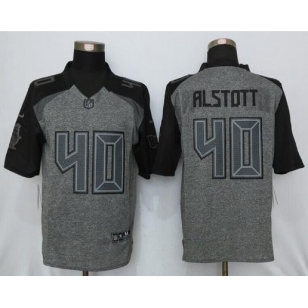 Nike Buccaneers #40 Mike Alstott Gray Men's Stitched NFL Limited Gridiron Gray Jersey