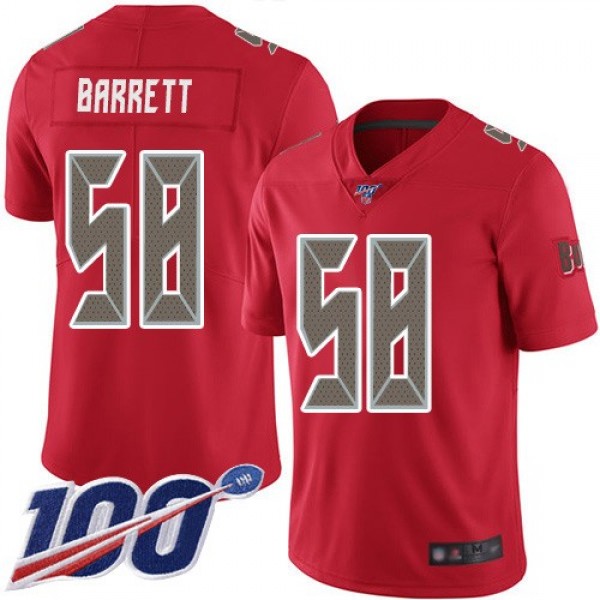 Nike Buccaneers #58 Shaquil Barrett Red Men's Stitched NFL Limited Rush 100th Season Jersey