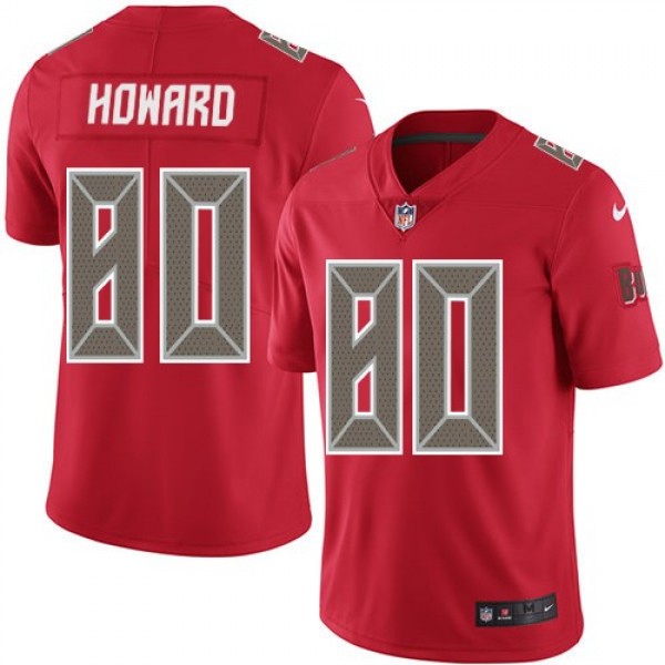Nike Buccaneers #80 O. J. Howard Red Men's Stitched NFL Limited Rush Jersey