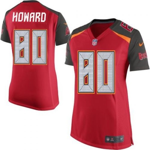 Women's Buccaneers #80 OJ Howard Red Team Color Stitched NFL New Elite Jersey