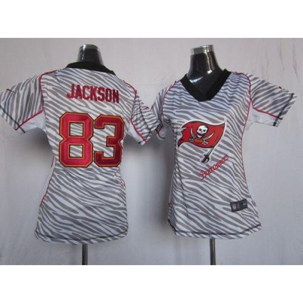 Women's Buccaneers #83 Vincent Jackson Zebra Stitched NFL Elite Jersey