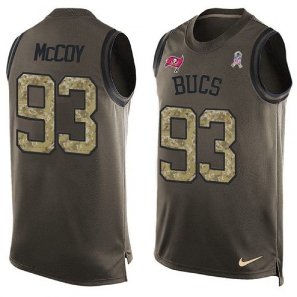 Nike Buccaneers #93 Gerald McCoy Green Men's Stitched NFL Limited Salute To Service Tank Top Jersey