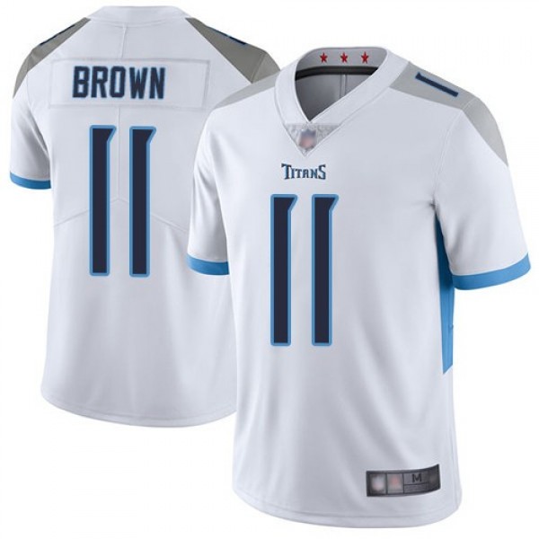 Nike Titans #11 A.J. Brown White Men's Stitched NFL Vapor Untouchable Limited Jersey