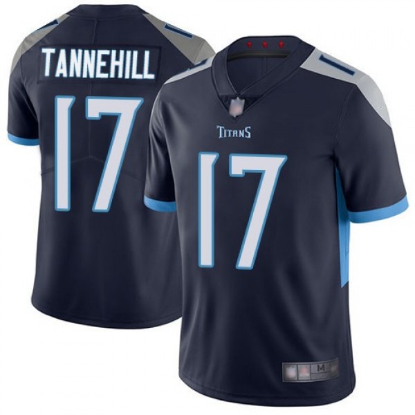 Nike Titans #17 Ryan Tannehill Navy Blue Team Color Men's Stitched NFL Vapor Untouchable Limited Jersey