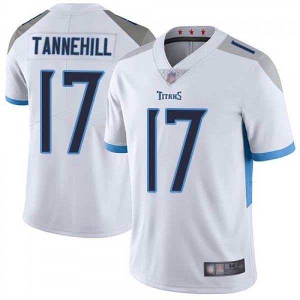 Nike Titans #17 Ryan Tannehill White Men's Stitched NFL Vapor Untouchable Limited Jersey