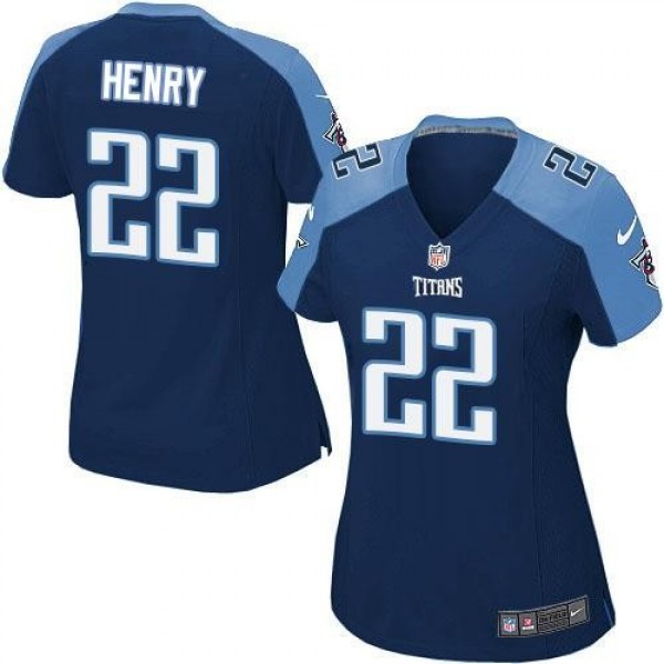 Women's Titans #22 Derrick Henry Navy Blue Alternate Stitched NFL Elite Jersey