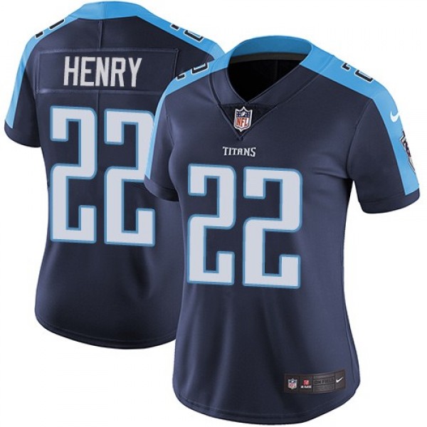 Women's Titans #22 Derrick Henry Navy Blue Alternate Stitched NFL Vapor Untouchable Limited Jersey