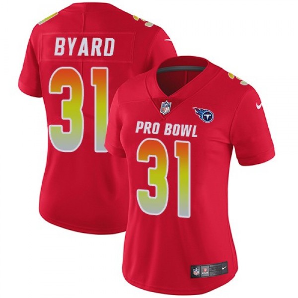 Women's Titans #31 Kevin Byard Red Stitched NFL Limited AFC 2018 Pro Bowl Jersey